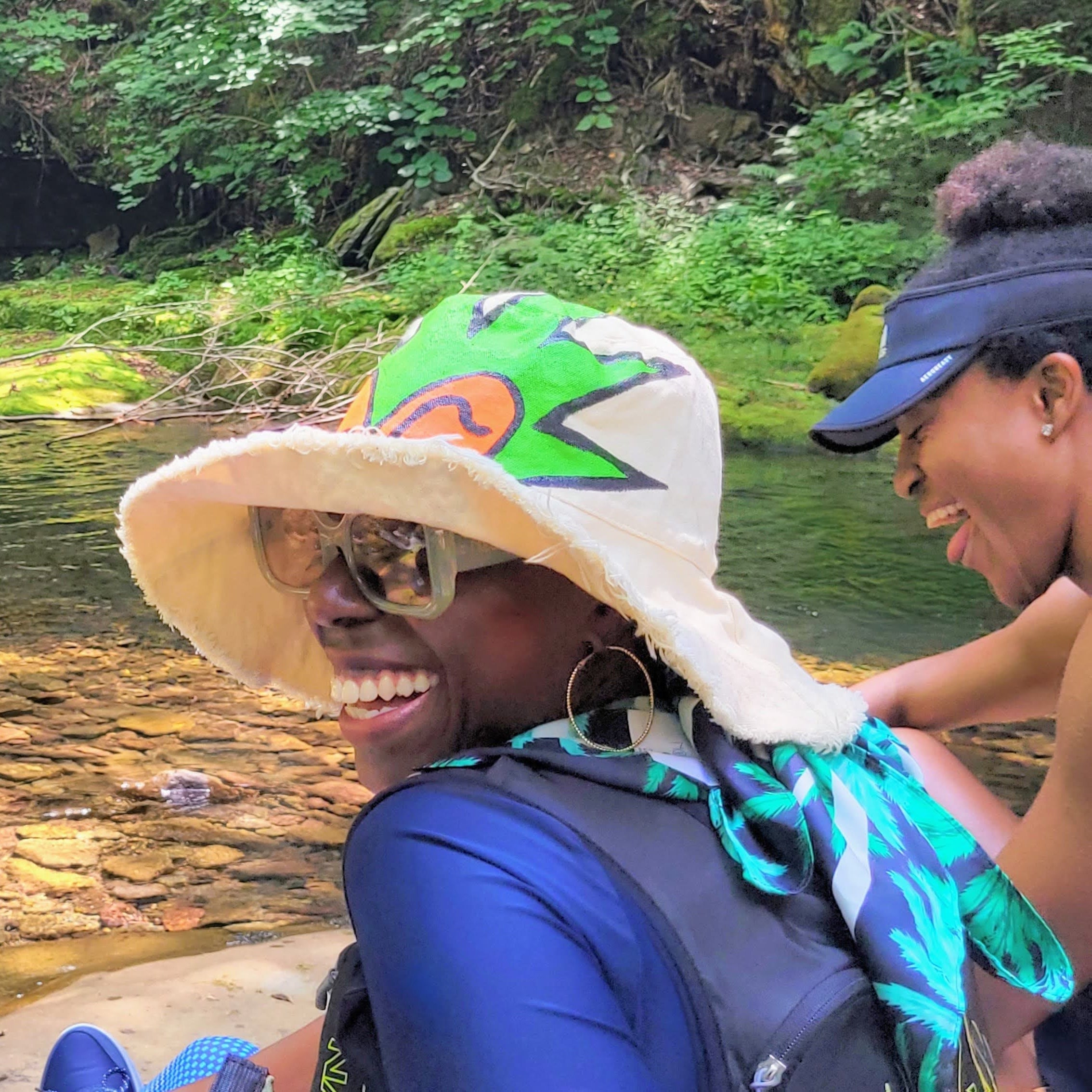 relaxing near a Catskill brook