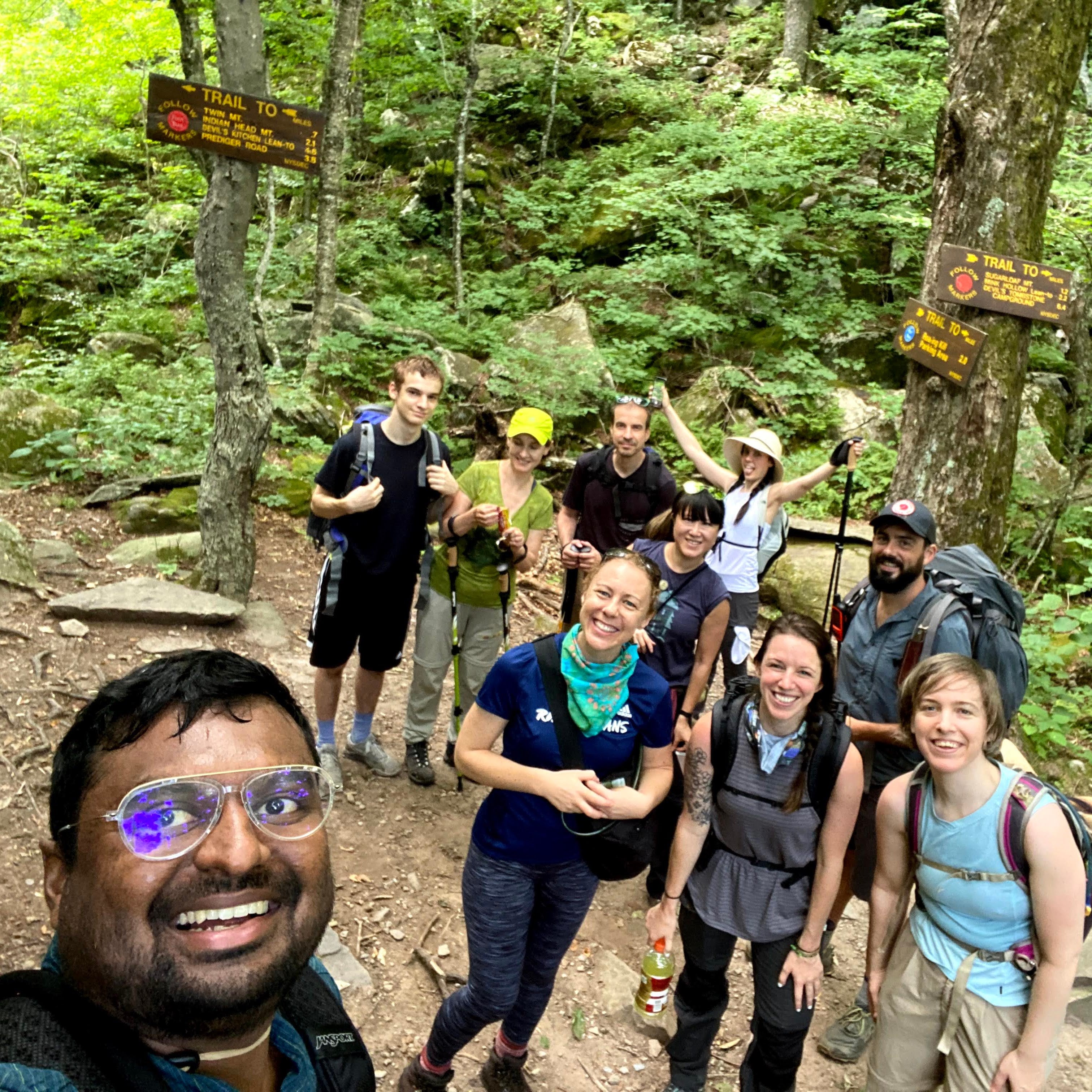 hikers in the Catskill Forest Preserve